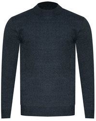 KAIDITE - SWETER MĘSKI Z PÓŁGOLFEM - K6010 GRANATOWY