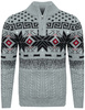 SWETER MĘSKI  Z PÓŁGOLFEM - LORR&MEN 5 SZARY - ŚWIĄTECZNY
