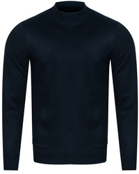 NEW WISE - SWETER MĘSKI Z POŁGOLFEM - N616 GRANATOWY