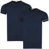 BIKKEMBERGS - T-SHIRT MĘSKI 2-PACK - BKK1UTS09BI NAVY