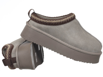 Buty damskie SOLO SOPRANI COUTURE SCW421P22/52 SABOT FUR TAUPE
