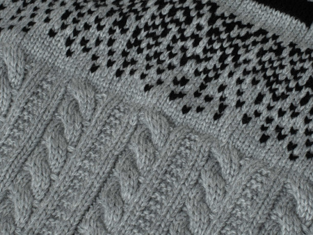 SWETER MĘSKI Z PÓŁGOLFEM - LORR&MEN 5 SZARY - ŚWIĄTECZNY