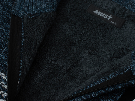 SWETER MĘSKI ROZPINANY - S8655 GRANATOWY