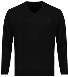 SWETER MĘSKI - V 3010 CZARNY ID8363