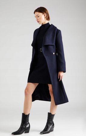 GUIDO MARIA KRETSCHMER - PŁASZCZ DAMSKI - JANNETT COAT GMK-1023-08610-NAVY