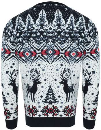 SWETER MĘSKI - 2310 GRANATOWY ŚWIĄTECZNY