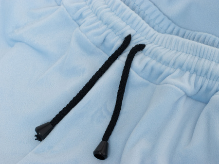 FASHION - WELUROWY KOMPLET DRESOWY DAMSKI - ID8859 NIEBIESKI