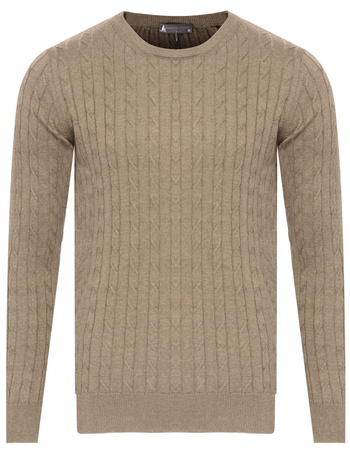 BARTEX - SWETER MĘSKI - WARKOCZ 1 CAPUCCINO