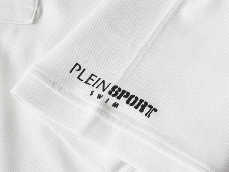 PLEIN SPORT - KOSZULKA MĘSKA POLO - PS25MPL01/01 WHITE