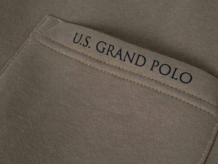 U.S. GRAND POLO EQUIPMENT & APPAREL - SPODNIE MĘSKIE DRESOWE - IAN 9003 JASNOOLIWKOWY