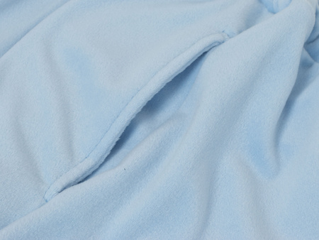 FASHION - WELUROWY KOMPLET DRESOWY DAMSKI - ID8859 NIEBIESKI