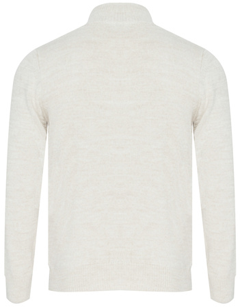 SWETER MĘSKI Z POŁGOLFEM - 8157 CREAM