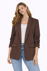 FASHION - MARYNARKA DAMSKA  - ID8897 BRĄZOWA