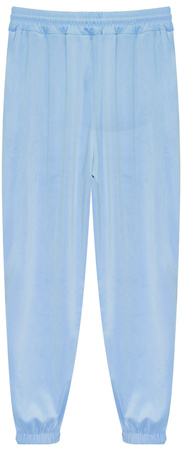 FASHION - WELUROWY KOMPLET DRESOWY DAMSKI - ID8859 NIEBIESKI