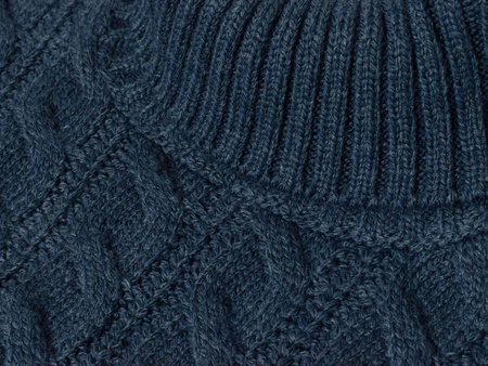 AS FAWOR COLLECTION - SWETER MĘSKI Z GOLFEM - 012303/NIEBIESKI