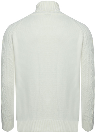 AS FAWOR COLLECTION - SWETER MĘSKI Z GOLFEM - 02328/KREMOWY