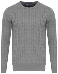 BARTEX - SWETER MĘSKI - WARKOCZ 1 SZARY