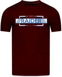 JUMPER - T-SHIRT KOSZULKA MĘSKA - 3036 BORDOWY