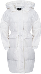 ROMEO GIGLI - PŁASZCZ PUCHOWY DAMSKI Z KAPTUREM - 01W24 R08 / PANNA