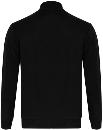 S'WEST - SWETER MĘSKI Z PÓŁGOLFEM ROZPINANY - B-6428/CZARNY
