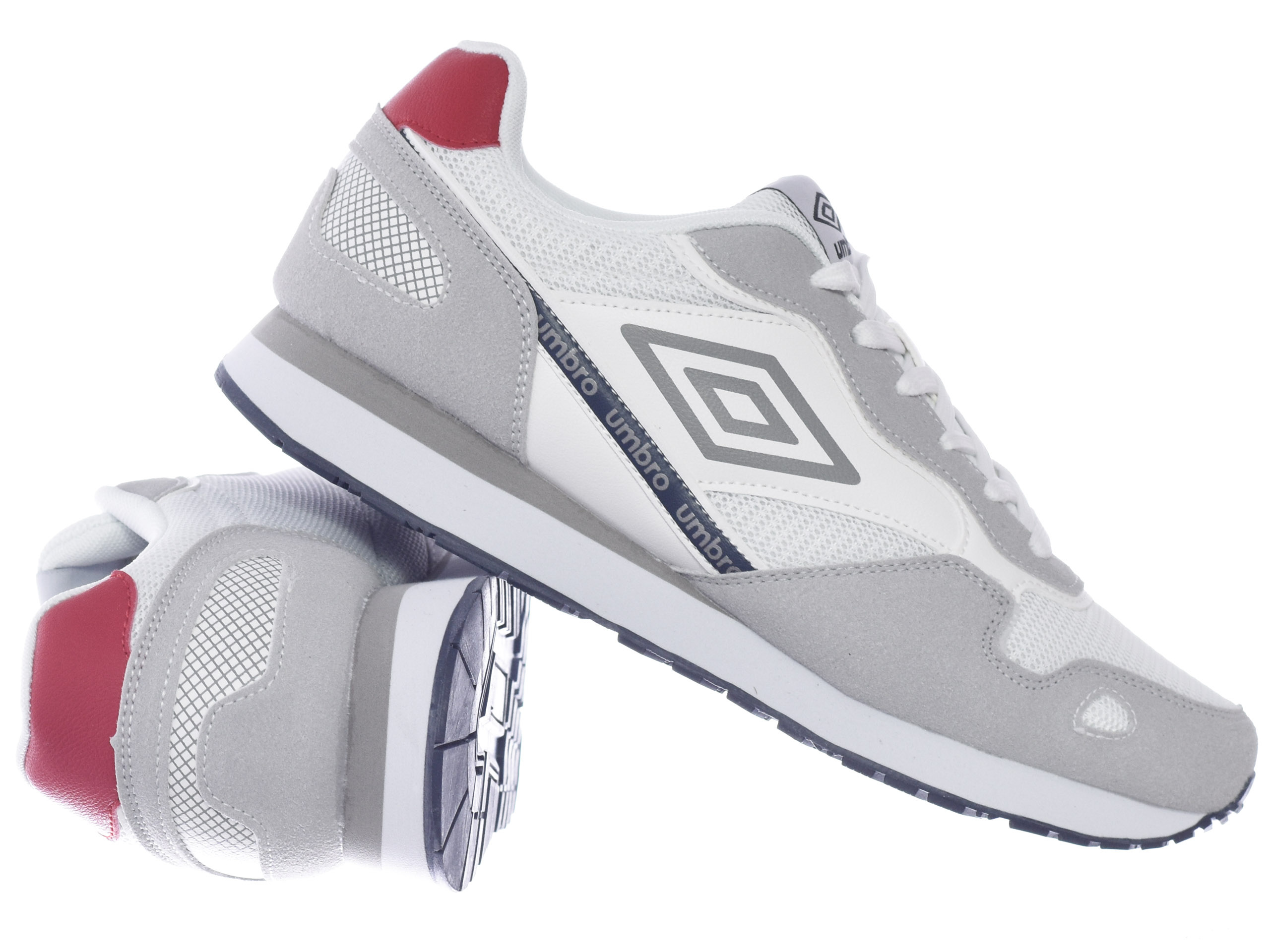 UMBRO - BUTY MĘSKIE - ABRAM LTX UMM513200/1051 Biało - szary
