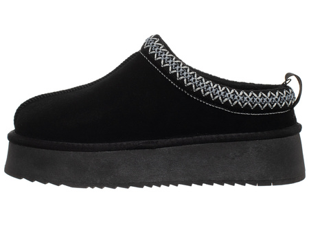 Buty damskie SOLO SOPRANI COUTURE SCW421P22/53 SABOT FUR BLACK