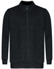SWETER MĘSKI Z PÓŁGOLFEM ROZPINANY - B-6428/CIEMNOSZARY
