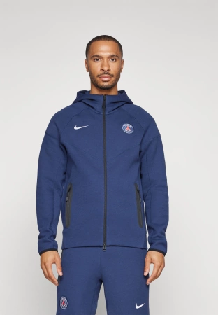 NIKE - BLUZA MĘSKA ROZPIANANA Z KAPTUREM - PSG TECH FLEECE FZ7224-410