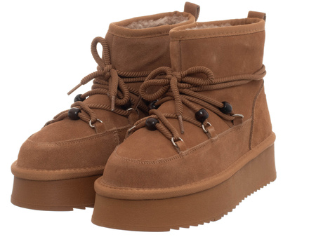 SKÓRZANE BOTKI DAMSKIE - SOLO SOPRANI COUTURE - SSW521P72/01 STONES