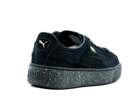 PUMA SUEDE PLATFORM SPECKLED BLACK GOLD