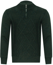 SWETER MĘSKI  Z POŁGOLFEM - 8157 NAPHTHA