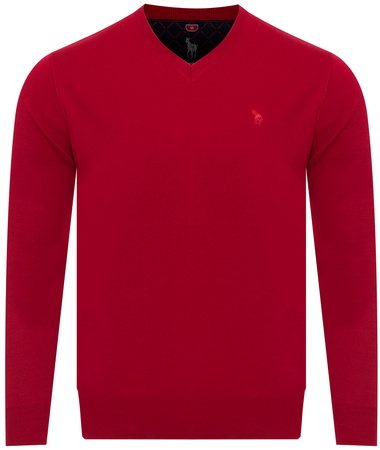 TRIKKO - SWETER MĘSKI - V 501 KIRMIZI