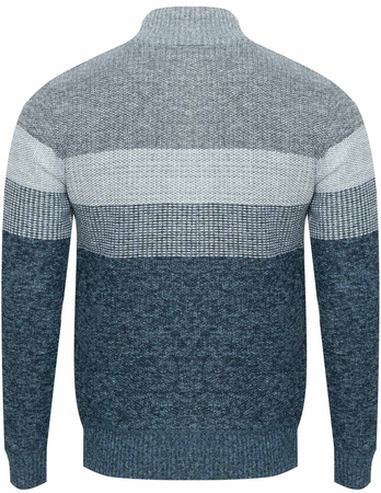 MUST PARKOUR - SWETER MĘSKI ROZPINANY - S8656 JASNOSZARY