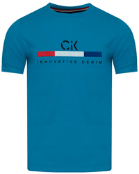 JUMPER - T-SHIRT KOSZULKA MĘSKA - 3034 NIEBIESKI