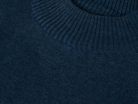 SWETER MĘSKI Z PÓŁGOLFEM - K6010 CIEMNONIEBIESKI