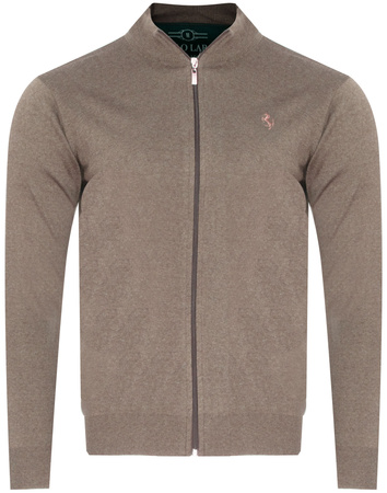 POLO LARA - SWETER MĘSKI ROZPINANY - JASNOBRĄZOWY K