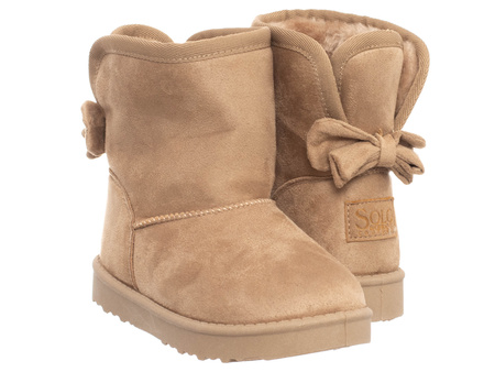 SKÓRZANE BOTKI DZIECIĘCE - SOLO SOPRANI COUTURE - BOW GIRL SCG421P86/24