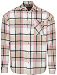 KOSZULA MĘSKA - RÓŻOWY KRATKA