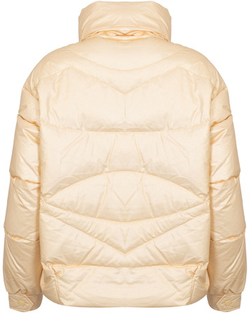 ROMEO GIGLI - KURTKA PUCHOWA DAMSKA Z WYSOKO ZAPINANYM KOŁNIERZEM - 01W24 R04 / GIALLO