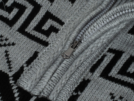 SWETER MĘSKI Z POŁGOLFEM - LORR&MEN 5 SZARY