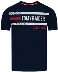 JUMPER - T-SHIRT KOSZULKA MĘSKA - 3037 GRANATOWY