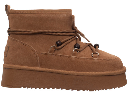 SKÓRZANE BOTKI DAMSKIE - SOLO SOPRANI COUTURE - SSW521P72/01 STONES