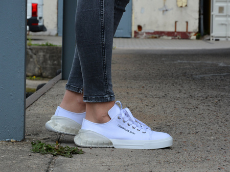 BUTY CALVIN KLEIN JEANS MYRTIE WHITE/CLEAR (B4R0765)