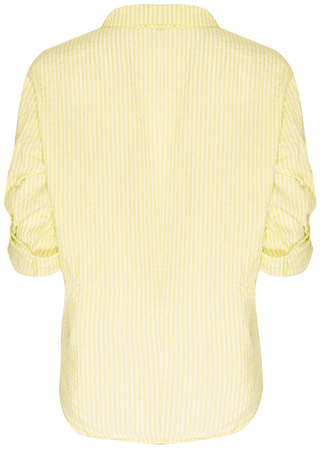 FASHION - KOSZULA DAMSKA W PASKI - ID8851 ŻÓŁTA