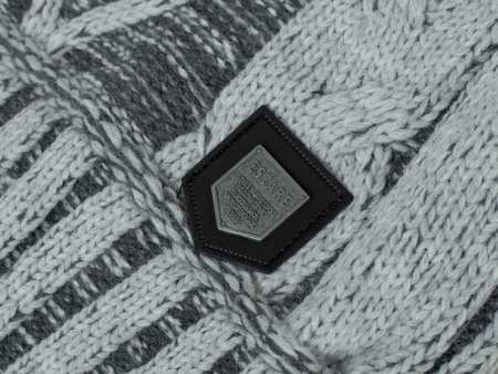 SWETER MĘSK Z PÓŁGOLFEM - 590 JASNOSZARY