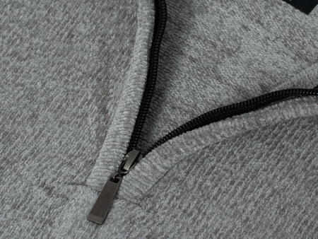 SWETER MĘSKI Z PÓŁGOLFEM - S8682 JASNOSZARY