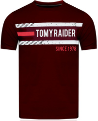 JUMPER - T-SHIRT KOSZULKA MĘSKA - 3037 BORDOWY