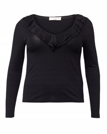 GUIDO MARIA KRETSCHMER - BLUZKA DAMSKA Z DŁUGIM RĘKAWEM - CLEO TOP GMC-1023-05602 CZARNY