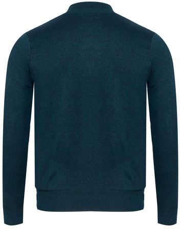 SWETER MĘSKI Z POŁGOLFEM - N616 BUTELKOWA ZIELEŃ