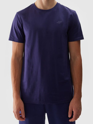 KOSZULKA MĘSKA 4F 4FWSS24TTSHM1154-31S T-SHIRT FIOLETOWY